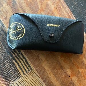 Ray-Ban Black Sunglasses Case with Gold Logo